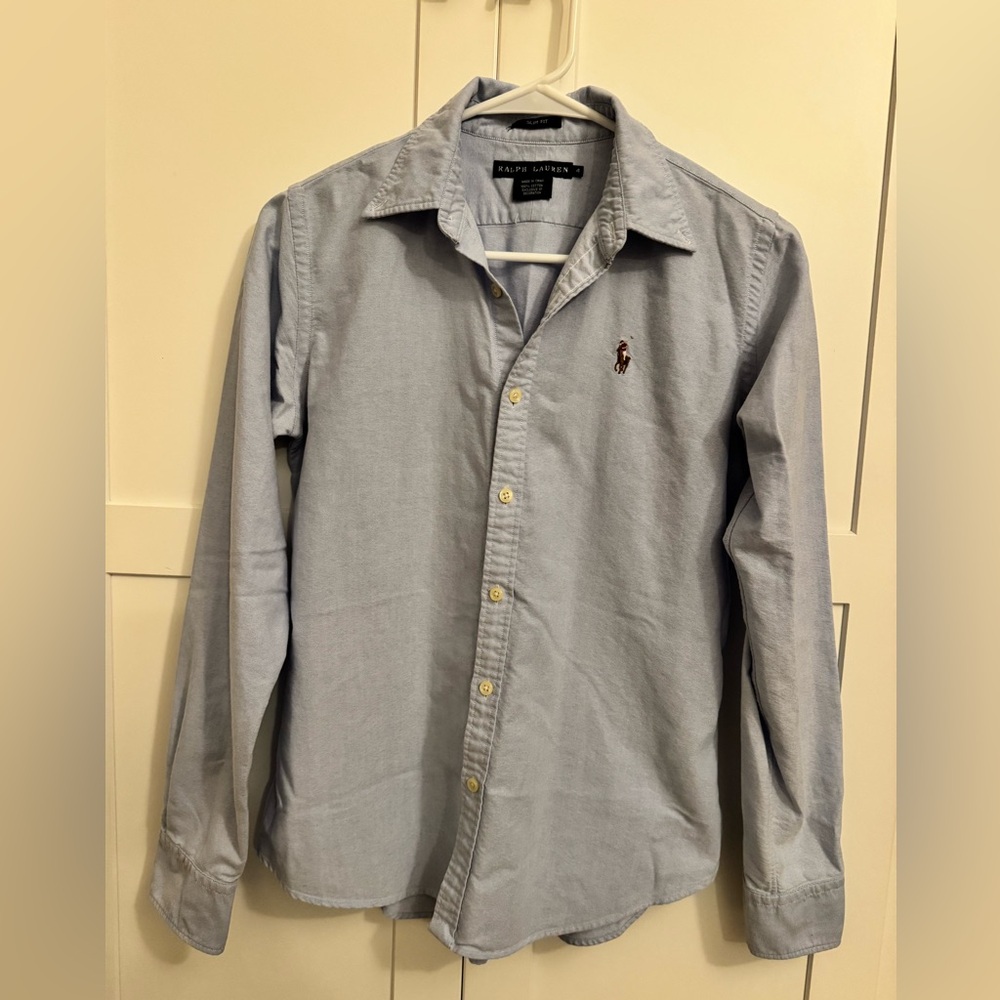 Ralph Lauren Women’s Light Blue Button Down Shirt